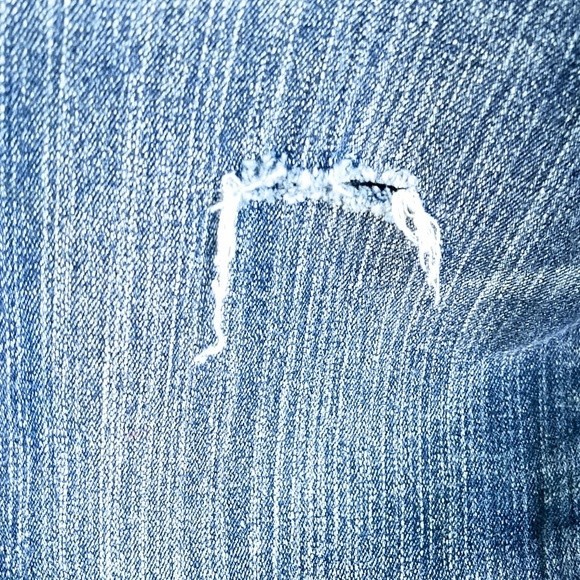 Aeropostale Ashley Ultra Skinny 5/6 Distressed Ankle/Cropped Denim Blue Jeans - Picture 5 of 12